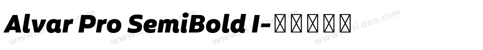 Alvar Pro SemiBold I字体转换
